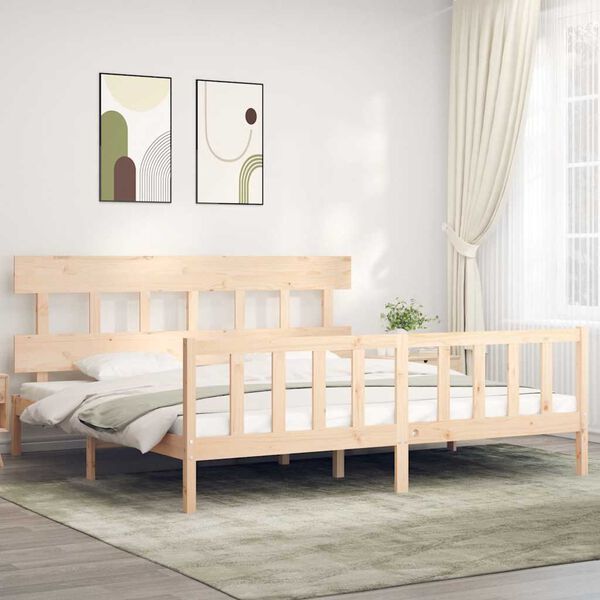 vidaXL Cadre de lit sans matelas bois massif de pin