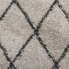 vidaXL Tapis shaggy à poils longs moderne beige et anthracite Ø 280 cm