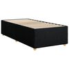 vidaXL Sommier &agrave; lattes de lit avec matelas Noir 100x200 cm Tissu