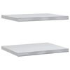 vidaXL &Eacute;tag&egrave;res murales 2 pcs 50x40 cm argent&eacute; acier inoxydable