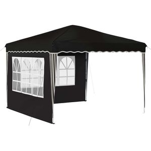 vidaXL Tente de f&ecirc;te pop-up Noir 288 x 288 x 245 cm Tissu Oxford