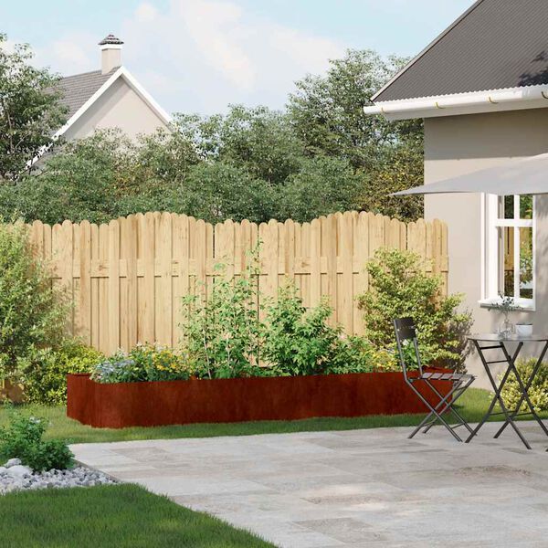vidaXL Jardini&egrave;re rouill&eacute; 280x80x40 cm acier inoxydable