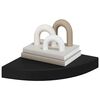 vidaXL &Eacute;tag&egrave;res d'angle flottantes 4 pcs noir 25x25x3,8 cm MDF