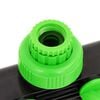 vidaXL Adaptateur de robinet &agrave; 4 voies vert/noir 19,5x6x11 cm ABS & PP