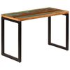 vidaXL Table &agrave; manger 115x55x76cm Bois de r&eacute;cup&eacute;ration massif et acier