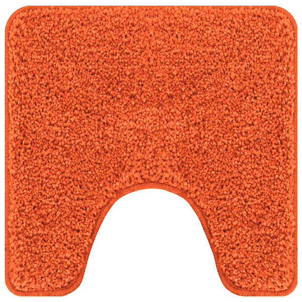 vidaXL Tapis de bain antid&eacute;rapant avec d&eacute;coupe pour toilette Orange