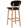 vidaXL Tabourets de bar lot de 2 noir tissu