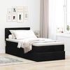 vidaXL Lit ottoman avec matelas noir 100x200 cm tissu