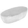 vidaXL Table basse martel&eacute;e Argent&eacute; 100x50x28 cm Aluminium