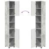 vidaXL Cabinet de salle de bain avec porte Gris b&eacute;ton 30 x 35 x 192 cm