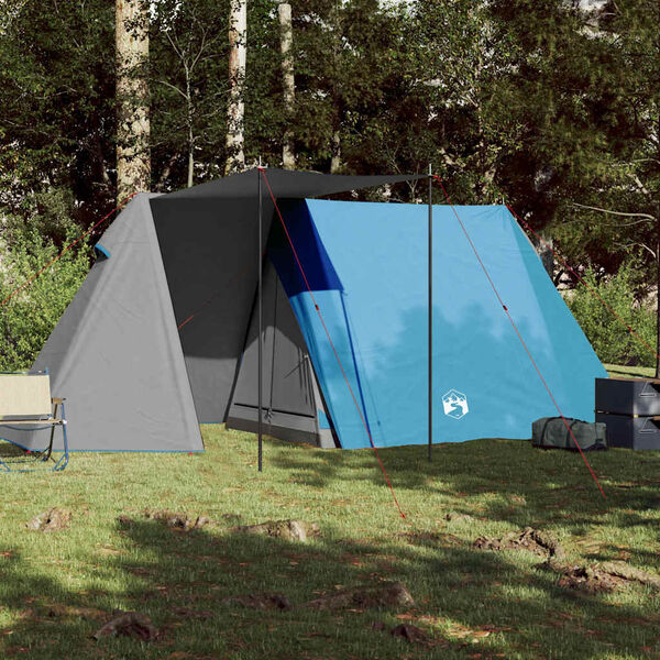 vidaXL Tente de camping 3 personnes bleu imperm&eacute;able