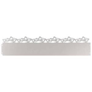 vidaXL Bordures de pelouse 10 pcs Argent 103 x 0,05 x 22 cm