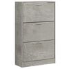 vidaXL Armoire &agrave; chaussures Gris b&eacute;ton 63x24x103 cm Bois d'ing&eacute;nierie