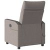 vidaXL Fauteuil de massage inclinable &eacute;lectrique Taupe Tissu