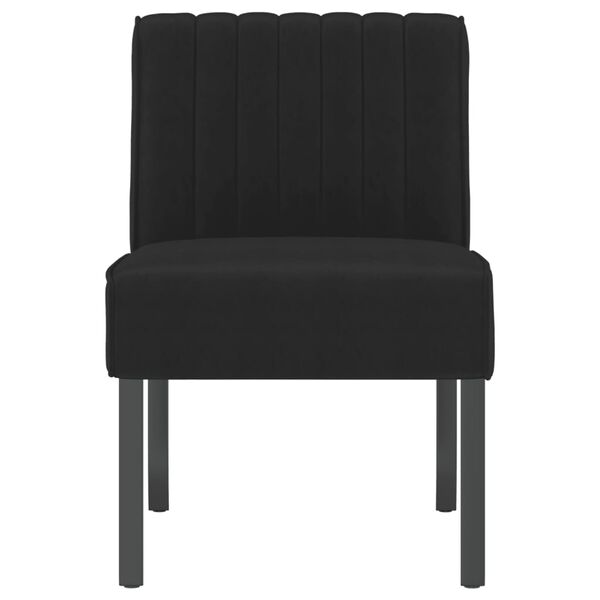 vidaXL Fauteuil sans accoudoirs noir velours