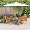 vidaXL Ensemble de canapé de jardin 5 pcs Marron 75 x 45 x 38cm