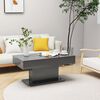 vidaXL Table basse gris brillant 96x50x45 cm bois d'ingénierie