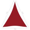 vidaXL Voile de parasol Tissu Oxford triangulaire 5x7x7 m rouge