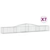 vidaXL Paniers &agrave; gabions arqu&eacute;s 7 pcs 400x50x40/60 cm Fer galvanis&eacute;
