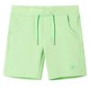 vidaXL Short pour enfants vert n&eacute;on 128