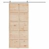 vidaXL Porte de grange 90x208 cm bois massif de pin