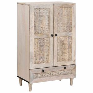 vidaXL Haut Armoire 60 x 33 x 100 cm Bois de mangue massif
