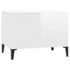vidaXL Table basse Blanc brillant 60x44,5x45 cm Bois d'ingénierie