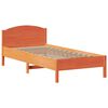 vidaXL Lit bibliothèque sans matelas cire marron 75x190 cm pin massif