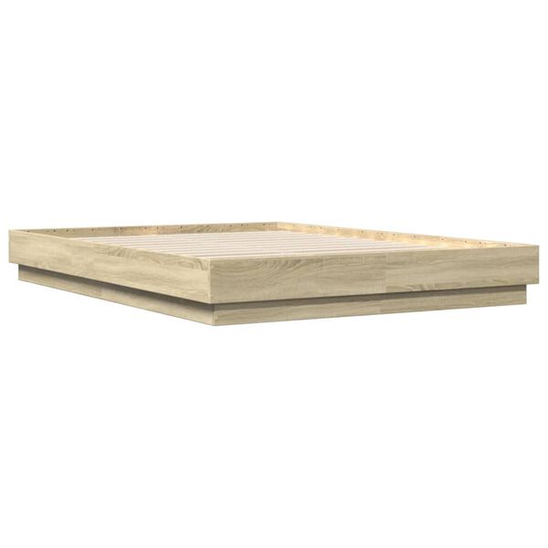 vidaXL Cadre de lit sans matelas chêne sonoma 150x200 cm