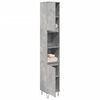 vidaXL Armoire de salle de bain gris b&eacute;ton 30x30x190 cm