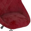 vidaXL Chaise pivotante de salle &agrave; manger Rouge bordeaux Velours