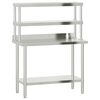 vidaXL Table de travail de cuisine avec &eacute;tag&egrave;re 110x55x150 cm inox