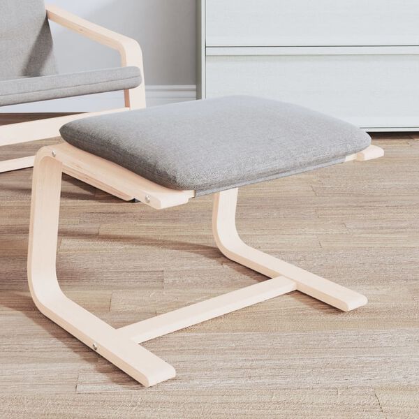 vidaXL Repose-pied Gris clair 51x41x40 cm Tissu