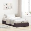 vidaXL Cadre de lit ottoman sans matelas marron fonc&eacute; 100x200 cm tissu