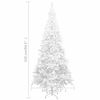 vidaXL Arbre de Noël artificiel pré-éclairé et boules L 240 cm blanc