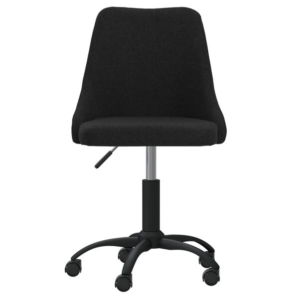 vidaXL Chaises pivotantes &agrave; manger lot de 6 noir tissu