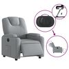 vidaXL Fauteuil inclinable électrique Gris clair Tissu