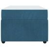 vidaXL Cadre de lit avec matelas Bleu 90 x 190 cm tissu