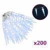 vidaXL Guirlande lumineuse de Noël 200 LED Blanc froid 20 m Acrylique PVC