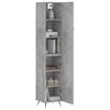 vidaXL Buffet haut Gris b&eacute;ton 34,5x34x180 cm Bois d'ing&eacute;nierie