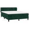 vidaXL Sommier &agrave; lattes de lit et matelas Vert fonc&eacute; 140x190cm Velours