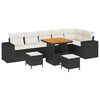 vidaXL Ensemble de canap&eacute; de jardin 9 pc Noir polyrotin