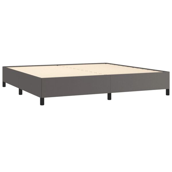 vidaXL Cadre de lit sans matelas gris 200x200 cm similicuir