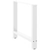 vidaXL Pieds de table &agrave; manger Blanc 2 pi&egrave;ces 80 x (72-73) cm Acier
