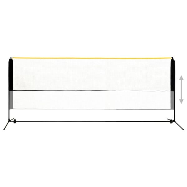 vidaXL Filet de badminton r&eacute;glable 400x103x94-158 cm M&eacute;tal