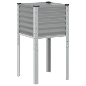 vidaXL Jardini&egrave;re gris 45x45x88 cm acier