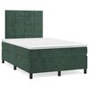 vidaXL Sommier &agrave; lattes de lit avec matelas vert fonc&eacute; 120x190 cm