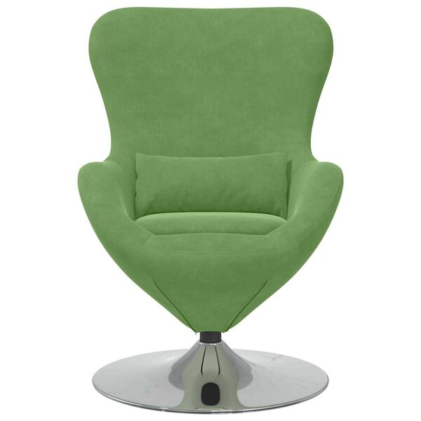 vidaXL Fauteuil &oelig;uf Vert clair Velours