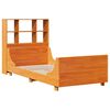 vidaXL Lit bibliothèque sans matelas cire marron 75x190 cm bois massif