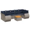 vidaXL Ensemble de canap&eacute; de jardin 8 pcs avec coussins gris r&eacute;sine tress&eacute;e